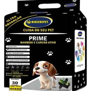 Tapete Higiênico Cães Higienepet 60x90cm 30un Carvão Ativado Bamboo